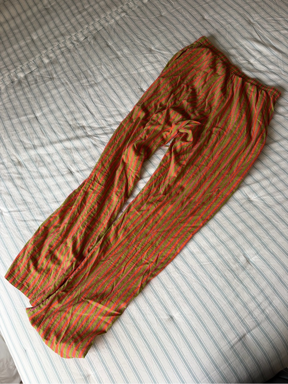 Green and Red Striped Casual Pants - Picture 2 of 2